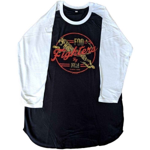 Foo Fighters - Tiger Uni Bl/Wht Raglan: i gruppen MERCH / T-Shirt / Rockoff_Nya April24 hos Bengans Skivbutik AB (5531568r)