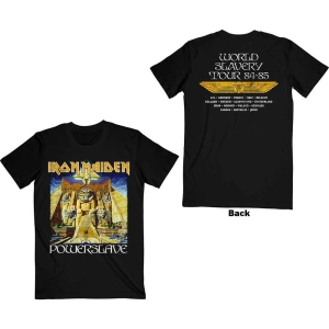 Iron Maiden - Powerslave World Slavery Tour Uni Bl i gruppen MERCH / T-Shirt / Rockoff_Nya April24 hos Bengans Skivbutik AB (5532259r)