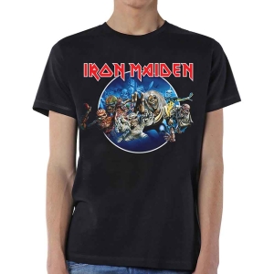 Iron Maiden - Wasted Years Circle Uni Bl i gruppen MERCH / T-Shirt / Rockoff_Nya April24 hos Bengans Skivbutik AB (5532331r)