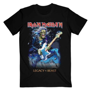 Iron Maiden - Eddie On Bass Uni Bl i gruppen MERCH / T-Shirt / Rockoff_Nya April24 hos Bengans Skivbutik AB (5532339r)