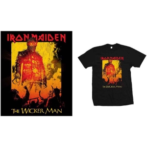 Iron Maiden - The Wicker Man Fire Uni Bl i gruppen MERCH / T-Shirt / Rockoff_Nya April24 hos Bengans Skivbutik AB (5532345r)