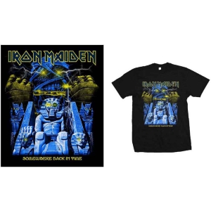 Iron Maiden - Back In Time Mummy Uni Bl i gruppen MERCH / T-Shirt / Rockoff_Nya April24 hos Bengans Skivbutik AB (5532347r)