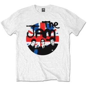 The Jam - Union Jack Circle Uni Wht i gruppen MERCH / T-Shirt / Rockoff_Nya April24 hos Bengans Skivbutik AB (5532665r)