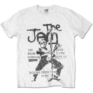 The Jam - 100 Club 77 Uni Wht T-Shirt i gruppen MERCHANDISE / T-shirt / Pop-Rock,Punk hos Bengans Skivbutik AB (5532666r)