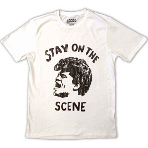 James Brown - Stay On The Scene Uni Wht i gruppen MERCH / T-Shirt / Rockoff_Nya April24 hos Bengans Skivbutik AB (5532672r)