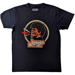 James Brown - Circle & Logo Uni Bl i gruppen MERCH / T-Shirt / Rockoff_Nya April24 hos Bengans Skivbutik AB (5532673r)