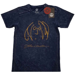 John Lennon - Self Portrait Snow Wash Uni Navy i gruppen MERCH / T-Shirt / Rockoff_Nya April24 hos Bengans Skivbutik AB (5532704r)