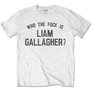 Liam Gallagher - Who The Fuck... Uni Wht i gruppen MERCH / T-Shirt / Rockoff_Nya April24 hos Bengans Skivbutik AB (5532713r)