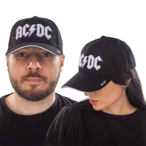 Ac/Dc - White Logo Puff Embroidered S/Wich Peak i gruppen MERCH / Minsishops-merch / Ac/Dc hos Bengans Skivbutik AB (5532856)