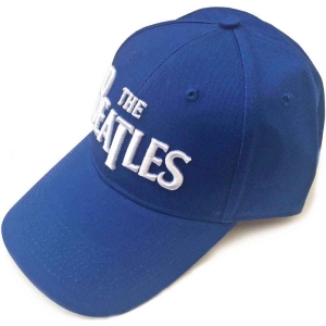 The Beatles - White Drop T Logo Blue Baseball C i gruppen MERCHANDISE / Merch / Pop-Rock hos Bengans Skivbutik AB (5532881)