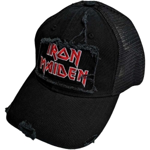 Iron Maiden - Scuffed Logo Bl Mesh-Back C i gruppen MERCHANDISE / Merch / Metal hos Bengans Skivbutik AB (5532948)