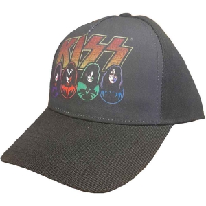 Kiss - Logo, Faces & Icons Bl Baseball C i gruppen MERCHANDISE / Merch / Metal hos Bengans Skivbutik AB (5532955)