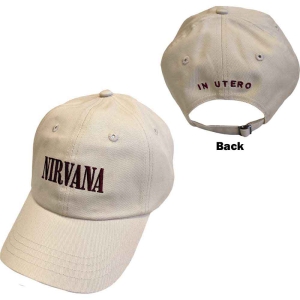 Nirvana - Text Logo In Utero Sand Baseball C i gruppen MERCHANDISE / Merch / Metal hos Bengans Skivbutik AB (5532976)