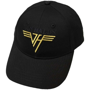 Van Halen - Text & Yellow Logo Bl Baseball C i gruppen MERCHANDISE / Merch / Metal hos Bengans Skivbutik AB (5533134)