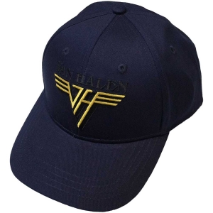 Van Halen - Text & Yellow Logo Navy Baseball C i gruppen MERCHANDISE / Merch / Metal hos Bengans Skivbutik AB (5533135)