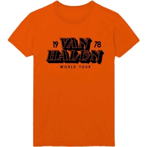 Van Halen - World Tour '78 Uni Orange i gruppen MERCHANDISE / T-shirt / Metal hos Bengans Skivbutik AB (5533589r)