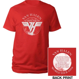 Van Halen - 1979 Tour Uni Red i gruppen MERCH / T-Shirt / Rockoff_Nya April24 hos Bengans Skivbutik AB (5533591r)