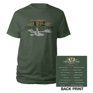 U2 - Joshua Tree Logo 2017 Uni Green i gruppen MERCH / T-Shirt / Rockoff_Nya April24 hos Bengans Skivbutik AB (5533789r)