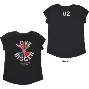 U2 - Love Is Bigger Babydoll Lady Bl i gruppen MERCH / T-Shirt / Rockoff_Nya April24 hos Bengans Skivbutik AB (5533798r)