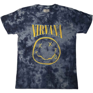 Nirvana - Smiley Blue Stroke Uni Blue Dip-Dye i gruppen MERCHANDISE / T-shirt / Metal hos Bengans Skivbutik AB (5534154r)