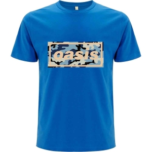 Oasis - Camo Logo Uni Blue i gruppen MERCH / T-Shirt / Rockoff_Nya April24 hos Bengans Skivbutik AB (5534160r)