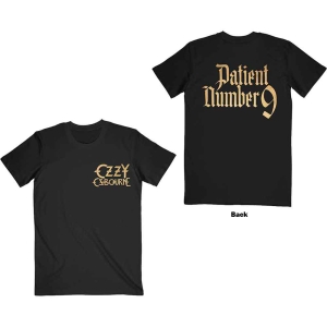 Ozzy Osbourne - Patient No.9 Gold Logo Uni Bl i gruppen MERCH / T-Shirt / Rockoff_Nya April24 hos Bengans Skivbutik AB (5534161r)