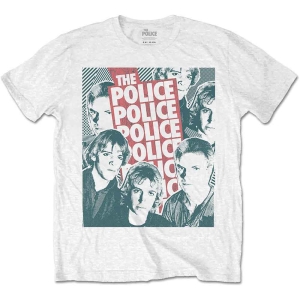 The Police - Halftone Faces Uni Wht i gruppen MERCHANDISE / T-shirt / Pop-Rock hos Bengans Skivbutik AB (5534182r)