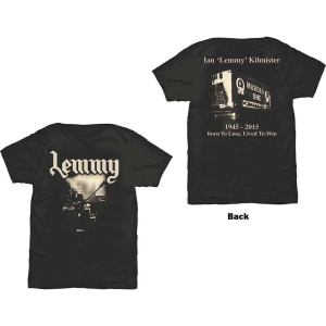 Motorhead - Lemmy Lived To Win Uni Bl i gruppen MERCH / T-Shirt / Rockoff_Nya April24 hos Bengans Skivbutik AB (5534448r)