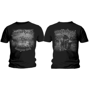 Motorhead - Clean Your Clock B&W Uni Bl i gruppen MERCH / T-Shirt / Rockoff_Nya April24 hos Bengans Skivbutik AB (5534449r)