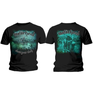 Motorhead - Clean Your Clock Green Uni Bl i gruppen MERCH / T-Shirt / Rockoff_Nya April24 hos Bengans Skivbutik AB (5534450r)