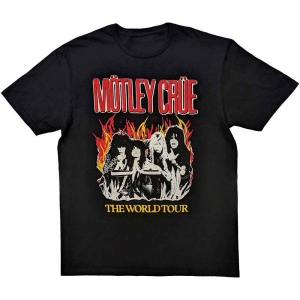 Motley Crue - Vintage World Tour Flames Uni Bl i gruppen MERCH / T-Shirt / Rockoff_Nya April24 hos Bengans Skivbutik AB (5534697r)