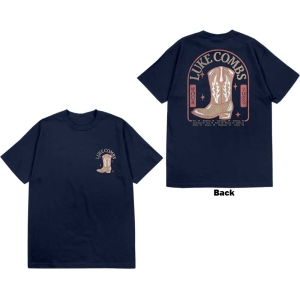 Luke Combs - Tour '23 Cowboy Boot Uni Navy i gruppen MERCHANDISE / T-shirt / Country hos Bengans Skivbutik AB (5534962r)