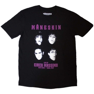 Maneskin - Live At Circo Massimo 2022 Faces Uni Bl i gruppen MERCH / T-Shirt / Rockoff_Nya April24 hos Bengans Skivbutik AB (5534982r)