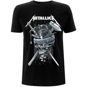 Metallica - History White Logo Uni Bl i gruppen MERCH / T-Shirt / Rockoff_Nya April24 hos Bengans Skivbutik AB (5534990r)