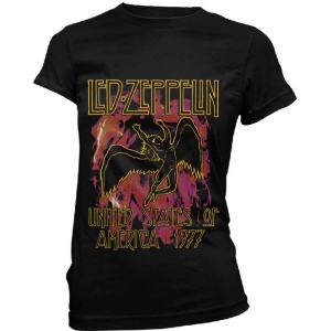 Led Zeppelin - Black Flames Lady Bl i gruppen MERCH / T-Shirt / Rockoff_Nya April24 hos Bengans Skivbutik AB (5535321r)