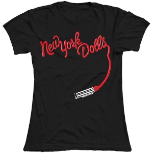 New York Dolls - Lipstick Logo Lady Bl i gruppen MERCH / T-Shirt / Rockoff_Nya April24 hos Bengans Skivbutik AB (5535367r)