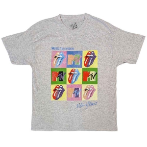 Mtv - Rolling Stones Warhol Squares Uni Grey i gruppen MERCH / T-Shirt / Rockoff_Nya April24 hos Bengans Skivbutik AB (5535623r)