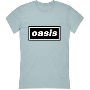 Oasis - Decca Logo Lady Lht Blue i gruppen MERCH / T-Shirt / Rockoff_Nya April24 hos Bengans Skivbutik AB (5535636r)