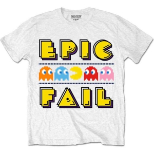 Pac-Man - Epic Fail Uni Wht i gruppen MERCH / T-Shirt / Rockoff_Nya April24 hos Bengans Skivbutik AB (5535651r)