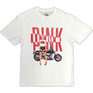 P!Nk - Motorbike Uni Wht i gruppen MERCH / T-Shirt / Rockoff_Nya April24 hos Bengans Skivbutik AB (5535666r)