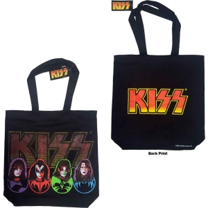 Kiss - Faces & Logo Cotton Tote B i gruppen MERCHANDISE / Merch / Metal hos Bengans Skivbutik AB (5535716)