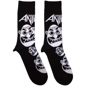 Anthrax - Faces B&W Uni Bl Socks (Eu 40-45) i gruppen MERCHANDISE / Merch / Metal hos Bengans Skivbutik AB (5536101)