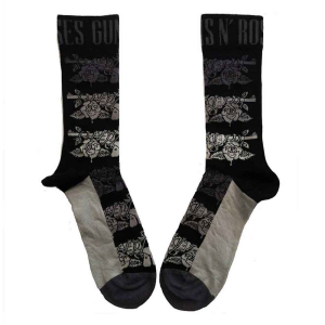 Guns N Roses - Monochrome Pistols Bl Socks (Eu 40-45) i gruppen MERCHANDISE / Merch / Metal hos Bengans Skivbutik AB (5536118)