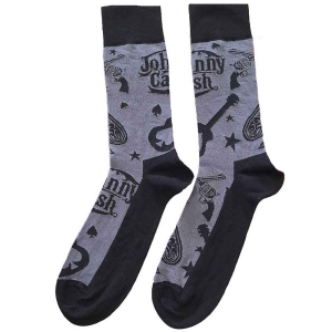 Johnny Cash - Guitars 'N Guns Uni Char Socks (Eu 40-45 i gruppen MERCHANDISE / Merch / Country hos Bengans Skivbutik AB (5536131)