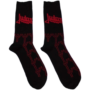 Judas Priest - Trident Pattern Uni Bl Socks (Eu 40-45) i gruppen MERCHANDISE / Merch / Metal hos Bengans Skivbutik AB (5536135)