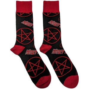 Motley Crue - Logos & Pentagrams Bl Socks (Eu 40-45) i gruppen MERCHANDISE / Merch / Metal hos Bengans Skivbutik AB (5536145)