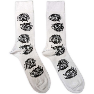 Motorhead - Warpig Repeat Uni Wht Socks (Eu 40-45) i gruppen MERCHANDISE / Merch / Metal hos Bengans Skivbutik AB (5536147)