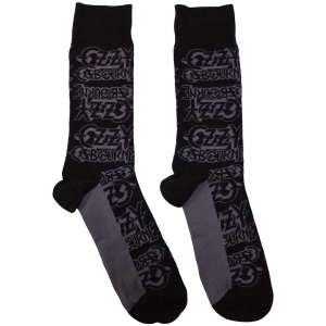 Ozzy Osbourne - Logo Repeat Uni Bl Socks (Eu 40-45) i gruppen MERCHANDISE / Merch / Metal hos Bengans Skivbutik AB (5536167)