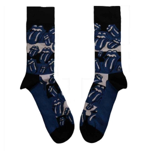 Rolling Stones - Blue Tongues Uni Blue Socks (Eu 40-45) i gruppen MERCHANDISE / Merch / Pop-Rock hos Bengans Skivbutik AB (5536191)