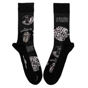 Rolling Stones - Mono Logos Uni Bl Socks (Eu 40-45) i gruppen MERCHANDISE / Merch / Pop-Rock hos Bengans Skivbutik AB (5536192)